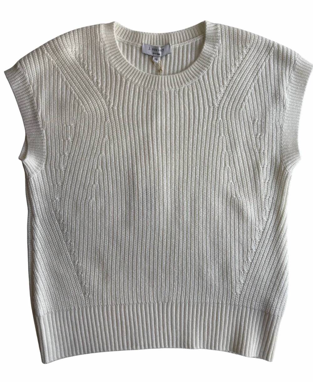 NEW J. SOCIETY women's shaker crew vest in grey